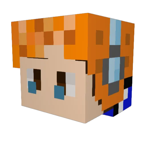 Adam_guy1 Minecraft avatar head, 3D render