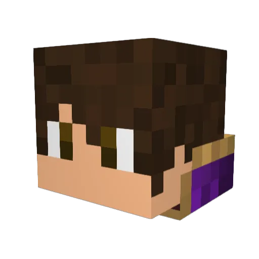 Adamaius Minecraft avatar head, 3D render