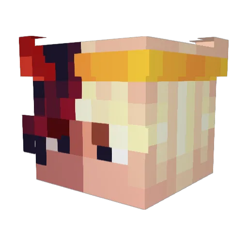 AdamantBoot21 Minecraft avatar head, 3D render