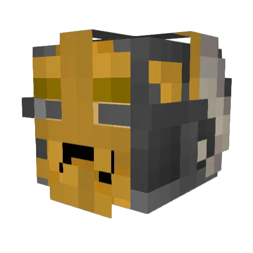 AdamantFlames Minecraft avatar head, 3D render