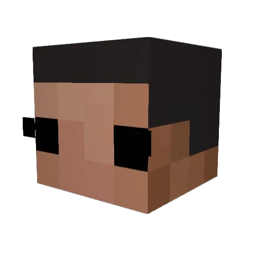 Adamantinee Minecraft avatar head, 3D render