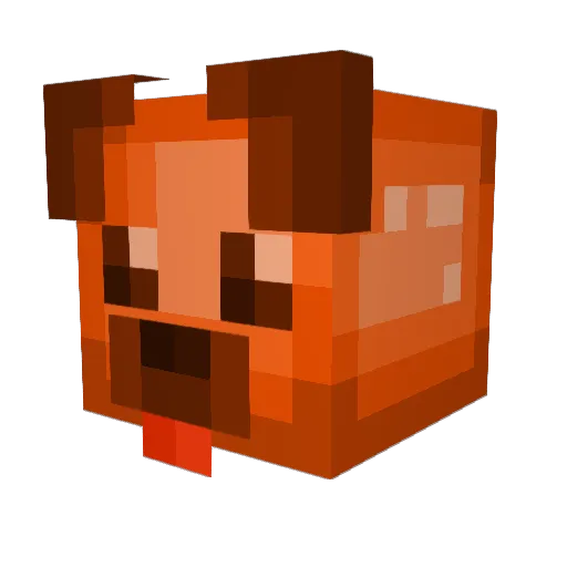 Adamaretto Minecraft avatar head, 3D render