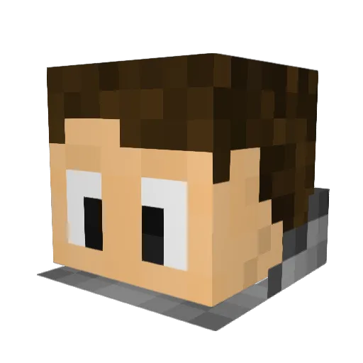 Adamczyk Minecraft avatar head, 3D render
