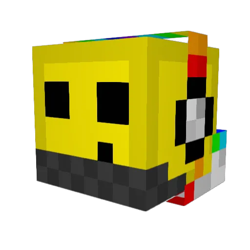 Adamell0 Minecraft avatar head, 3D render