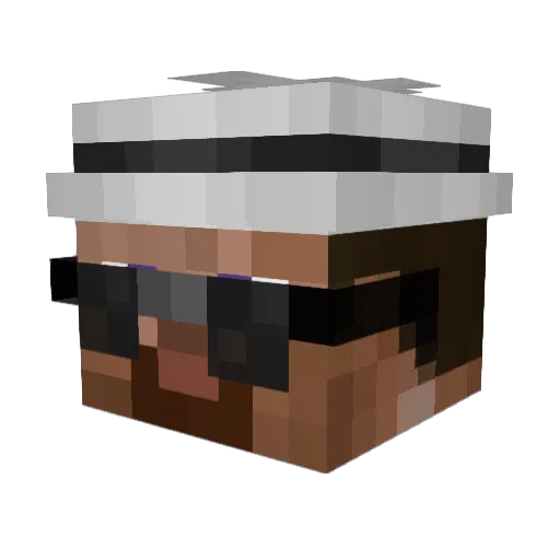 Adamistro Minecraft avatar head, 3D render