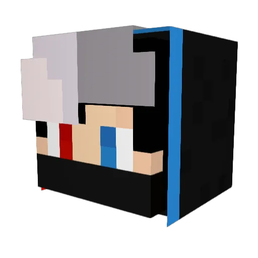Adamixj4 Minecraft avatar head, 3D render
