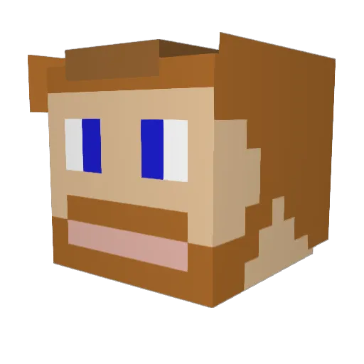 Adamphillies Minecraft avatar head, 3D render