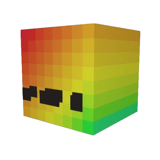 AdamsLightning Minecraft avatar head, 3D render
