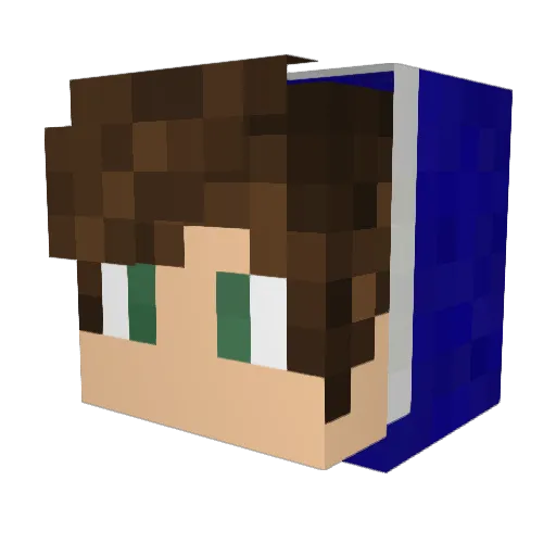 Adamsac Minecraft avatar head, 3D render