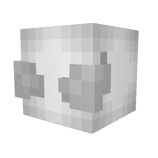 Adamsansler Minecraft avatar head, 3D render