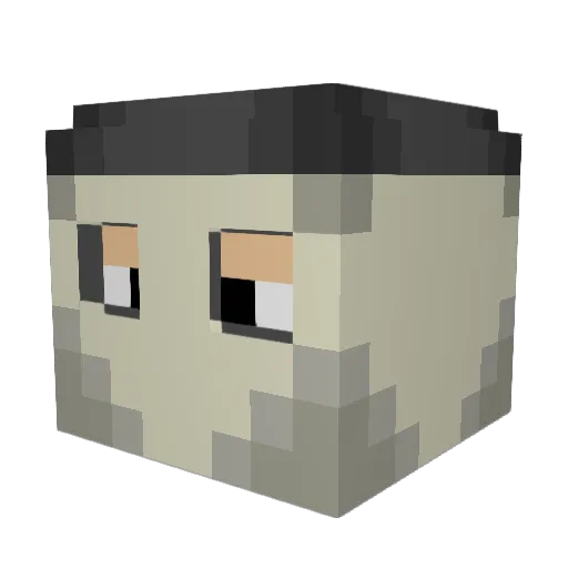 Adamsbomb Minecraft avatar head, 3D render