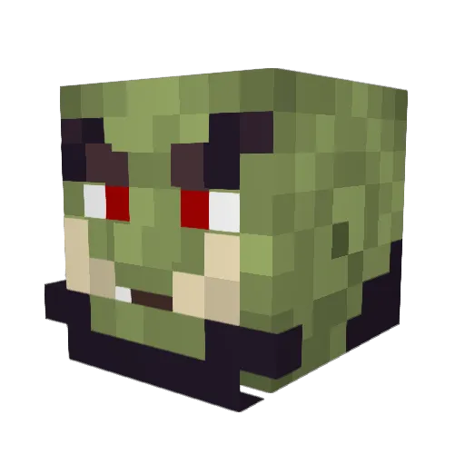 Adamskyw Minecraft avatar head, 3D render