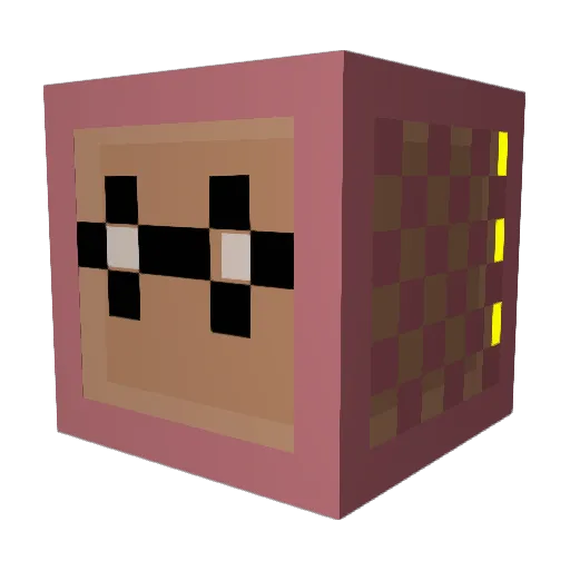 Adamsnake Minecraft avatar head, 3D render
