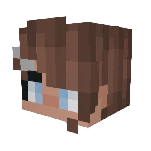 Adamthenoob21 Minecraft avatar head, 3D render