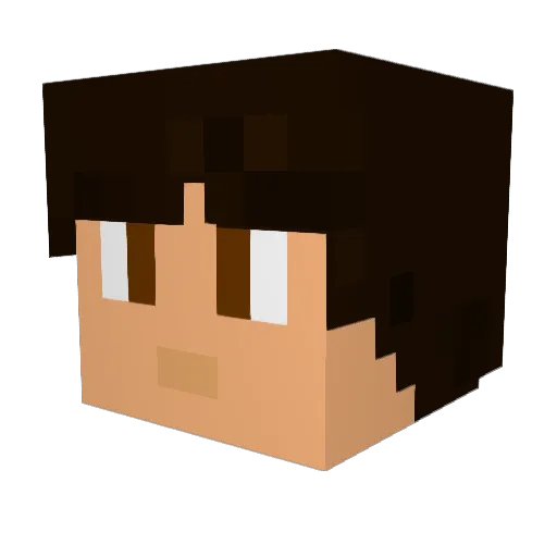 Adamup10 Minecraft avatar head, 3D render