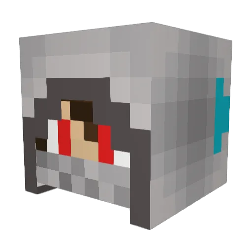 Adamus12 Minecraft avatar head, 3D render