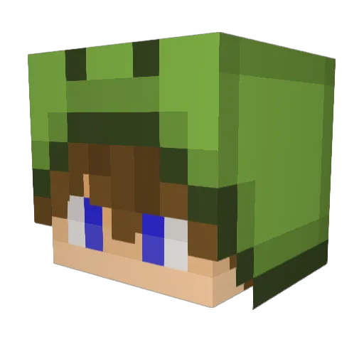 Adamvxc Minecraft avatar head, 3D render