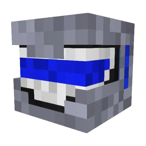 AdamxWhitefang Minecraft avatar head, 3D render