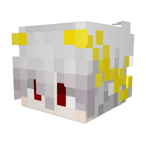 Adanew Minecraft avatar head, 3D render