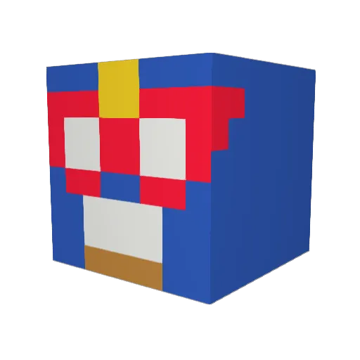 Adanio68 Minecraft avatar head, 3D render