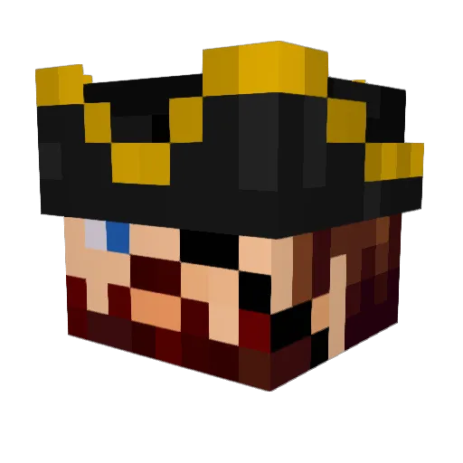 Adanoss Minecraft avatar head, 3D render