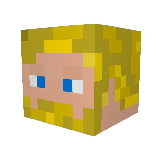 Adaolin Minecraft avatar head, 3D render