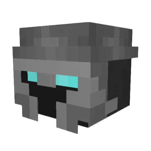 Adapen Minecraft avatar head, 3D render