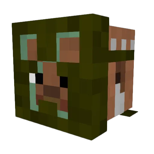 Adaphire Minecraft avatar head, 3D render