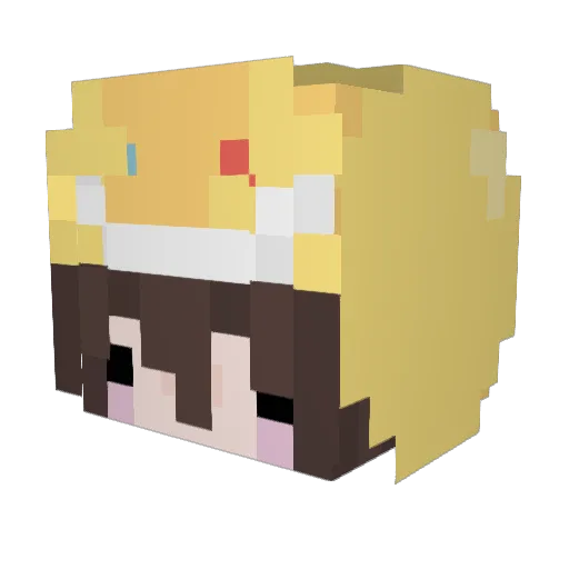 AdaptableShuppet Minecraft avatar head, 3D render