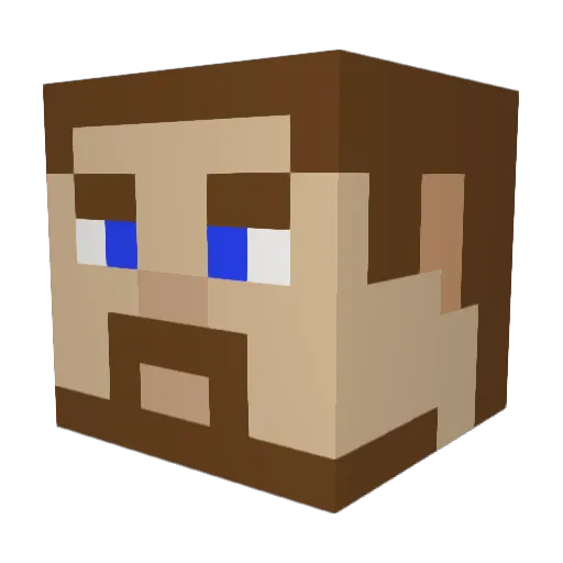 Adaptingchilds Minecraft avatar head, 3D render