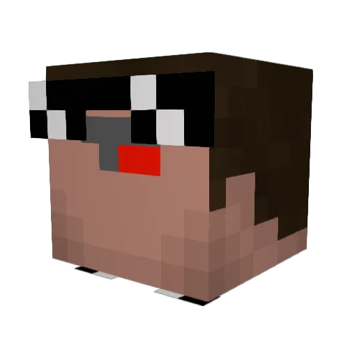 Adapzz Minecraft avatar head, 3D render