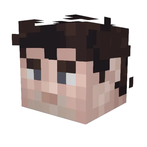 Adarowski Minecraft avatar head, 3D render