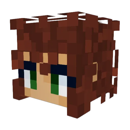 Adarxmin Minecraft avatar head, 3D render