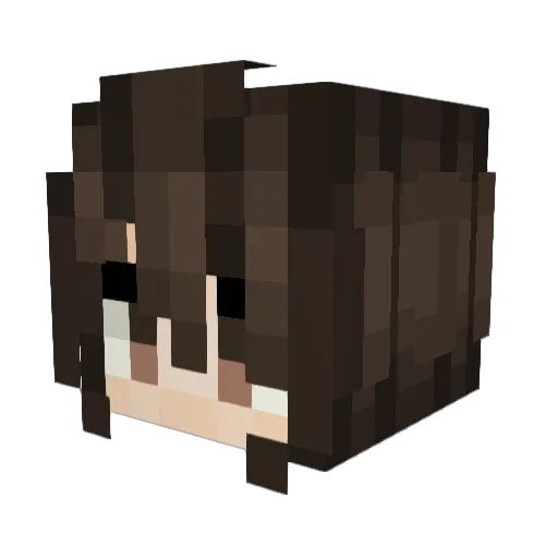 Adashidesu Minecraft avatar head, 3D render