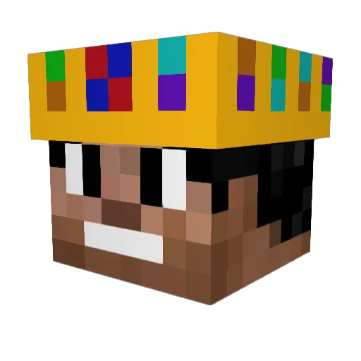 AdatY Minecraft avatar head, 3D render