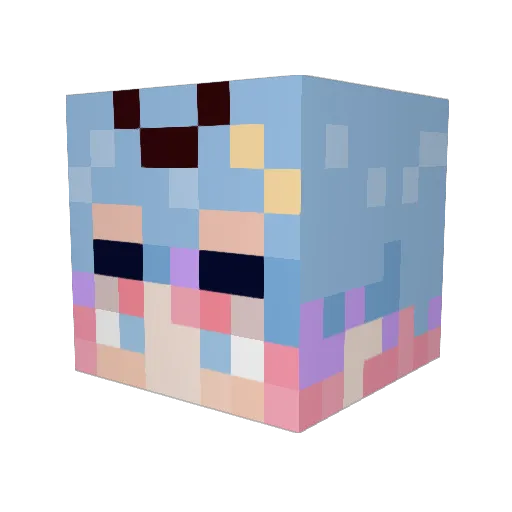 Adataness Minecraft avatar head, 3D render