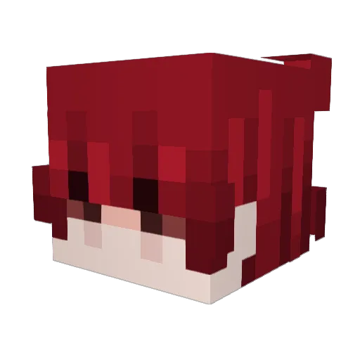 Adatata Minecraft avatar head, 3D render