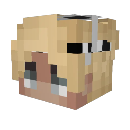 Adawz Minecraft avatar head, 3D render