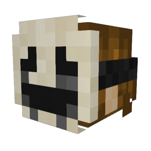 AddCinnamon Minecraft avatar head, 3D render