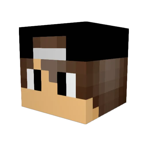 Add_PmB Minecraft avatar head, 3D render