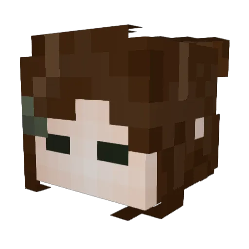 Add_To_None Minecraft avatar head, 3D render