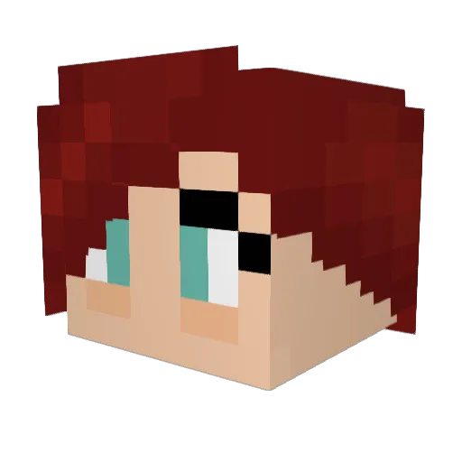 Addarau Minecraft avatar head, 3D render