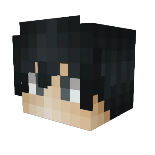 Addax Minecraft avatar head, 3D render