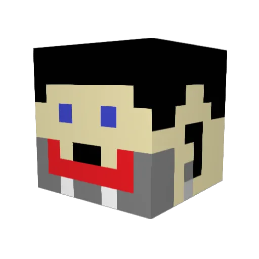 Addegoes1337 Minecraft avatar head, 3D render