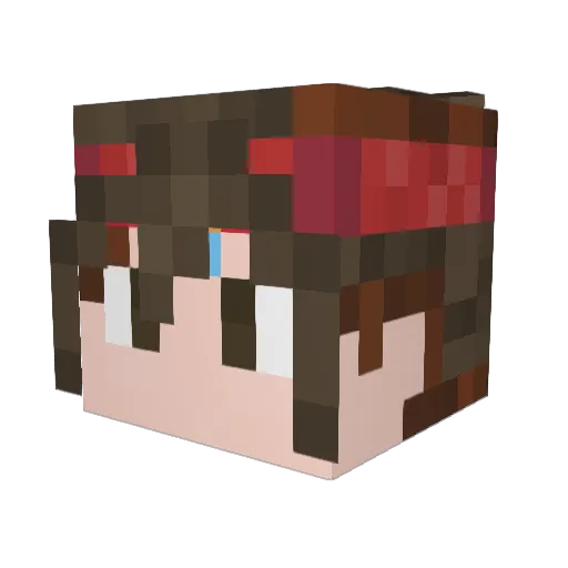 Addelia Minecraft avatar head, 3D render