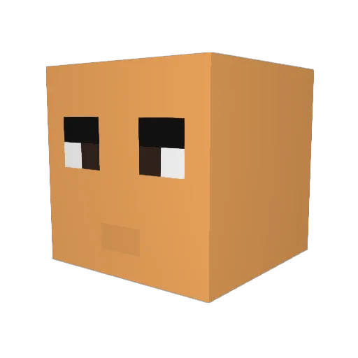 Adderis Minecraft avatar head, 3D render