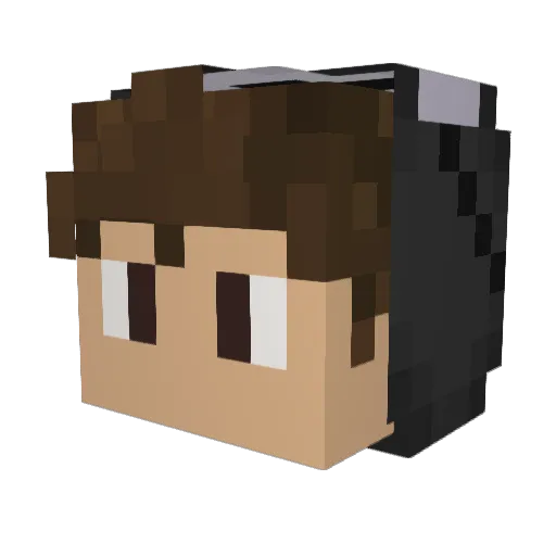 Addeve Minecraft avatar head, 3D render