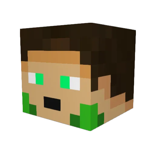 Addianis Minecraft avatar head, 3D render