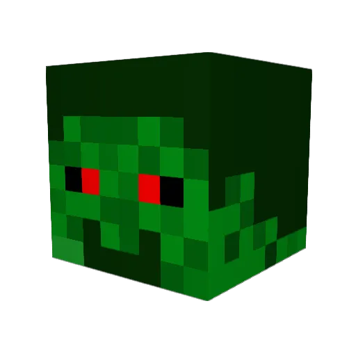 Addict46 Minecraft avatar head, 3D render