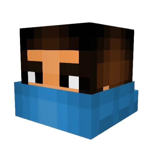 AddictJD Minecraft avatar head, 3D render